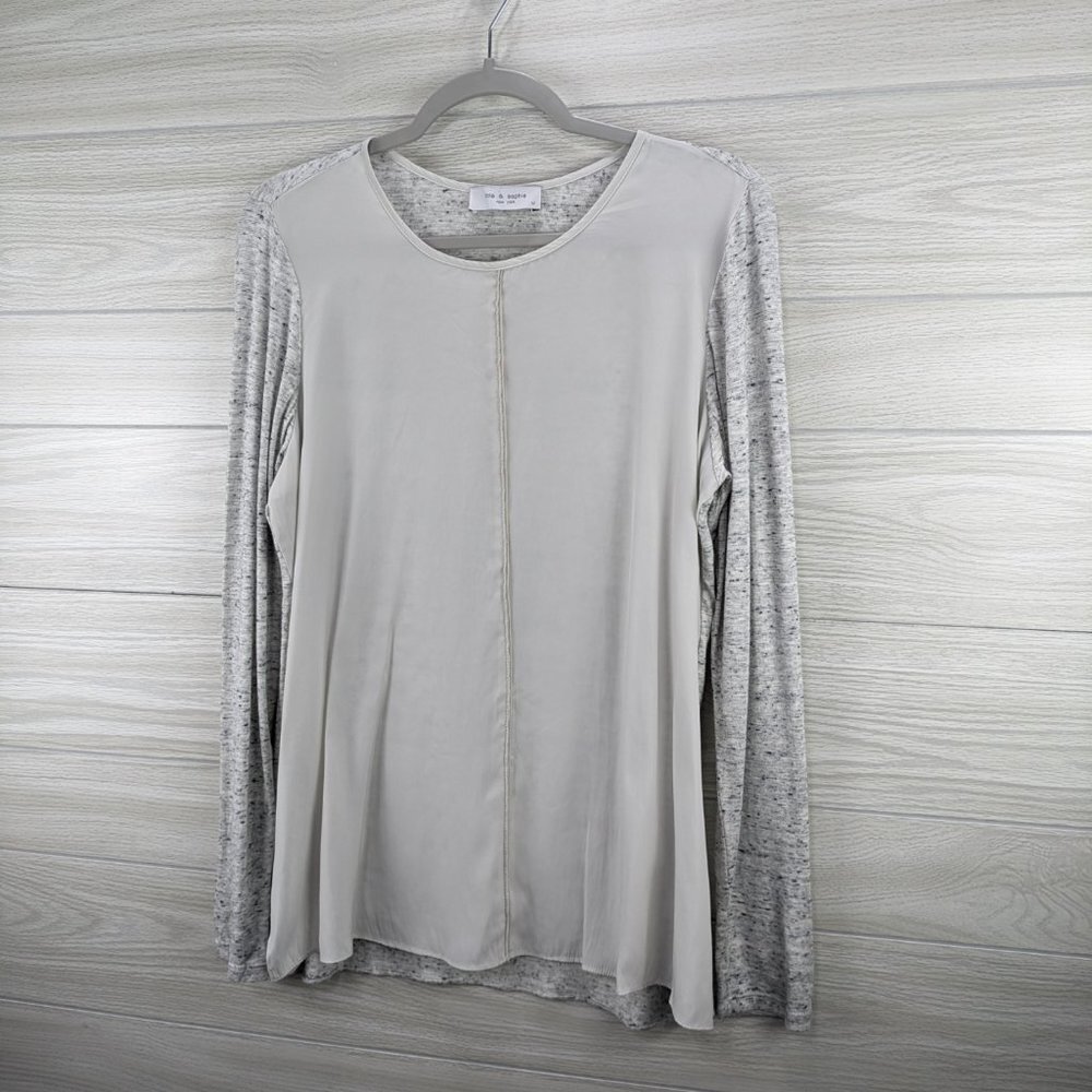 lola & sophie new york Basic Sheer Long sleeve Top - Picture 6 of 7